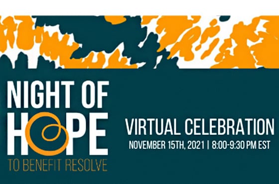 SGF sponsors RESOLVE’s 2021 Night of Hope Gala as Hope Award Sponsor